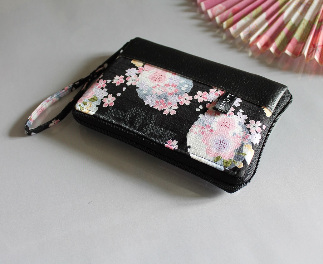 5.5\" zippered Cards and coins wallet - Mina black pink blue